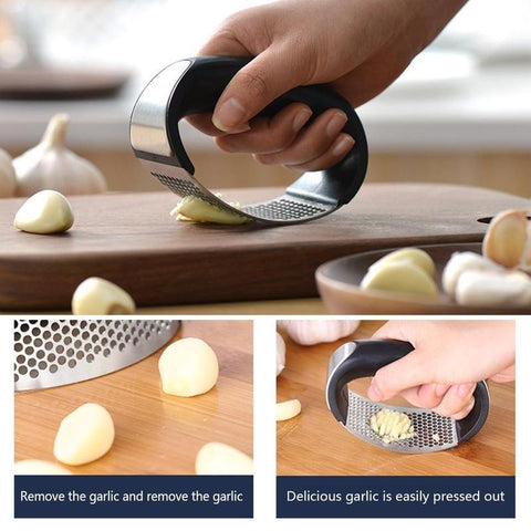 Image of Arc-Shaped Garlic Press